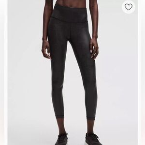 Lululemon Matte Metallic Black Leggings- Wonder Train